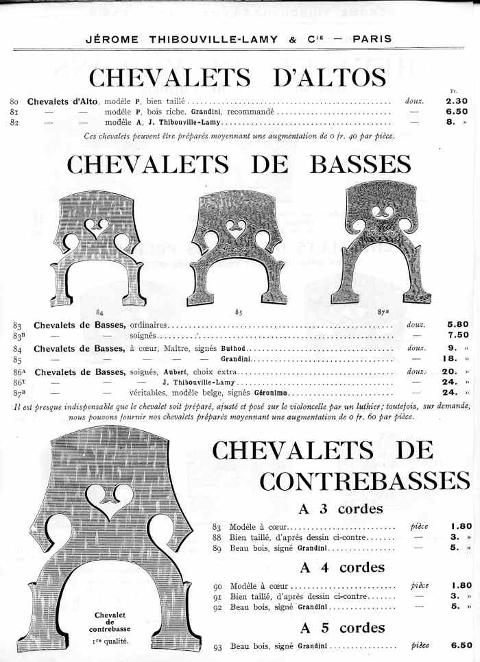 Catalogue 1912 de la maison de lutherie Jrme Thibouville-Lamy  Mirecourt.