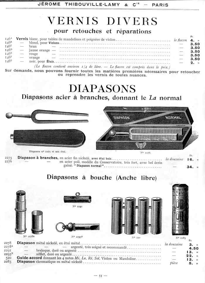 Catalogue 1912 de la maison de lutherie Jrme Thibouville-Lamy  Mirecourt.