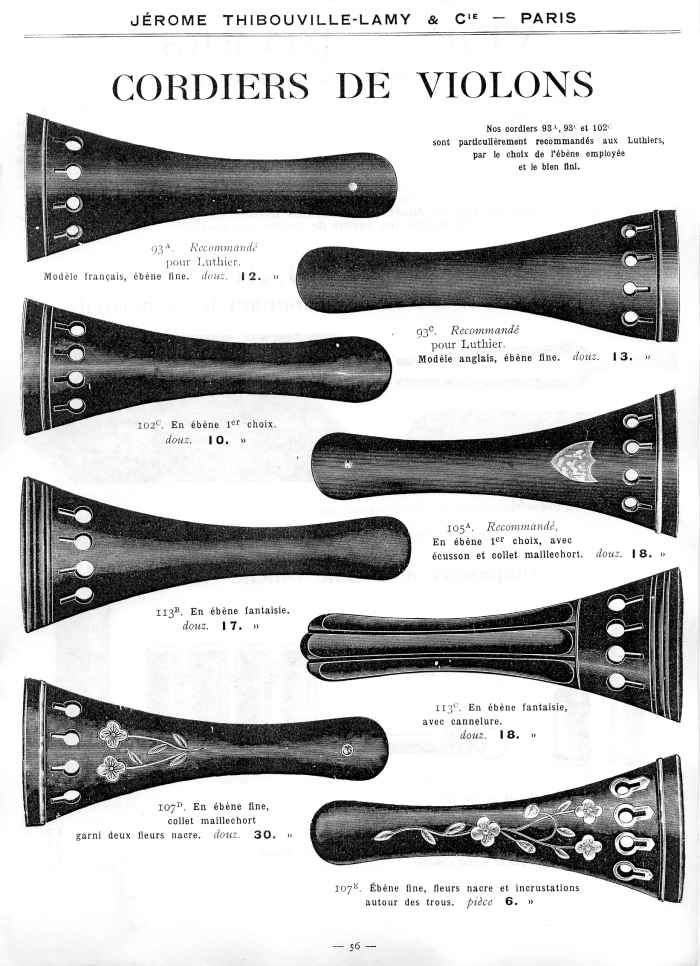 Catalogue 1912 de la maison de lutherie Jrme Thibouville-Lamy  Mirecourt.