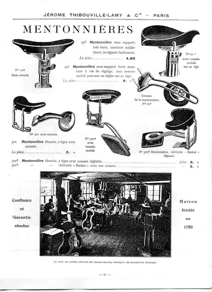 Catalogue 1912 de la maison de lutherie Jrme Thibouville-Lamy  Mirecourt.