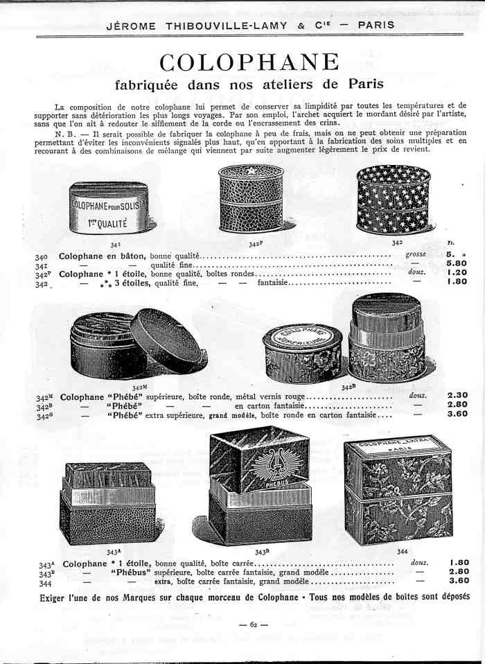 Catalogue 1912 de la maison de lutherie Jrme Thibouville-Lamy  Mirecourt.