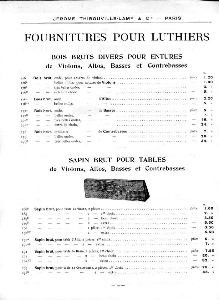 Catalogue 1912 de la maison de lutherie Jrme Thibouville-Lamy  Mirecourt.