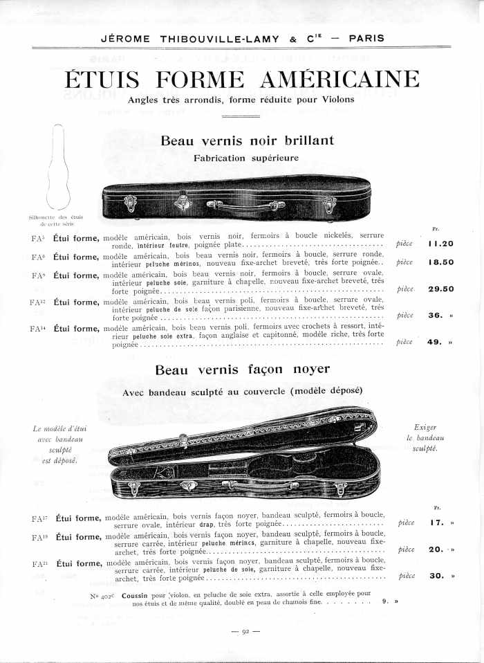 Catalogue 1912 de la maison de lutherie Jrme Thibouville-Lamy  Mirecourt.