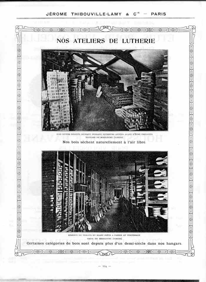 Catalogue 1912 de la maison de lutherie Jrme Thibouville-Lamy  Mirecourt.