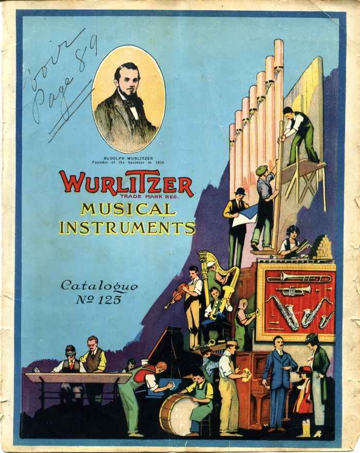 Catalogue Wurltizer 1922. Amédée Dieudonné.
