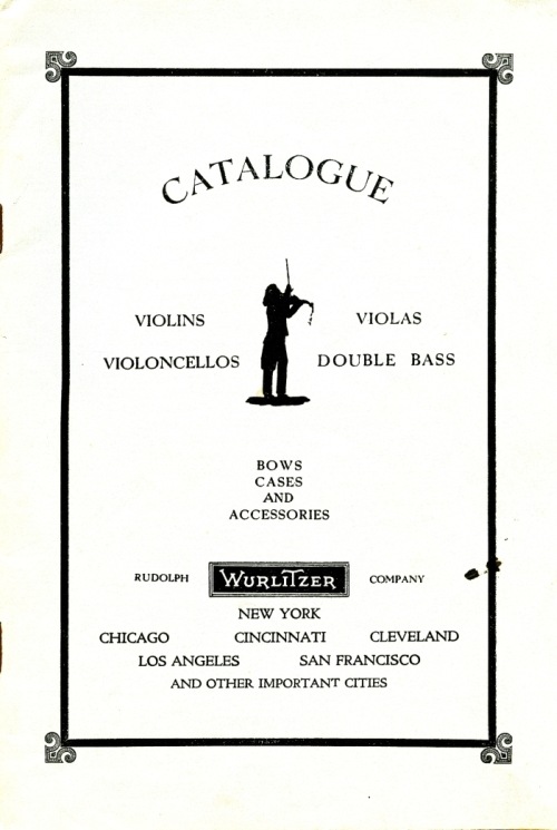 Catalogue Würlitzer 1935. Amédée Dieudonné.
